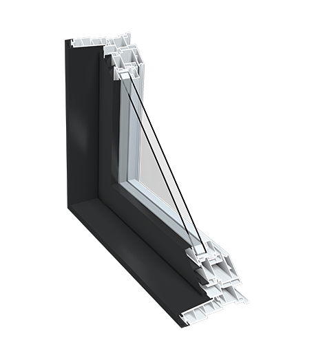 Hybrid casement window frame