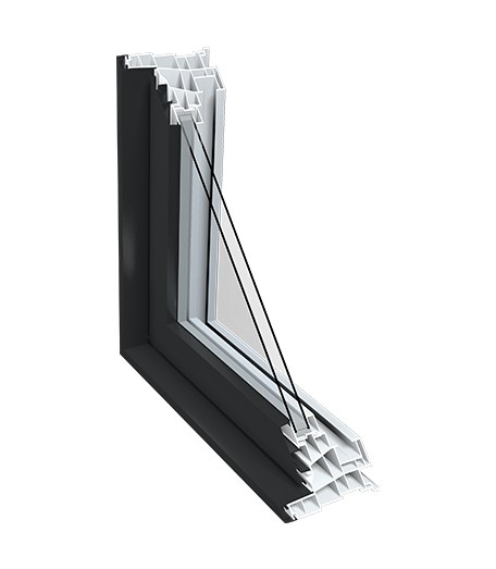 Hybrid sliding window frame