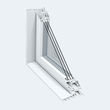 Triple glazing window cut