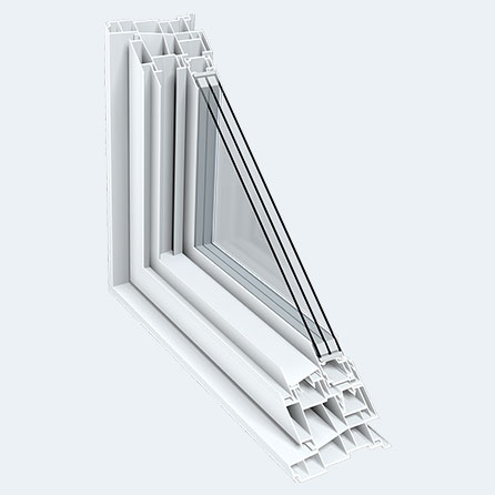 Triple glazing window cut